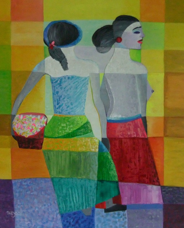 Suryani, "Mother &amp; Daughter" Oil on Canvas, Image R. Horstman