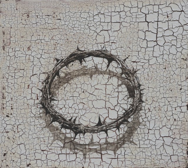 Filippo Sciascia 'Crown Size" 145 x 130 cm Oil And Gesso On Canvas 2014. Image courtsey of the artist.