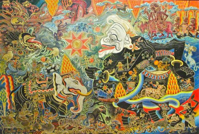 Lugi Lugiono "Semar Onthok Onthok" 180x270cm, 2015