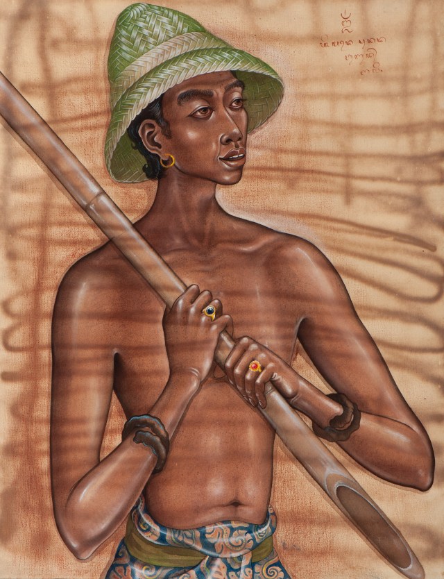 Made Sukada "Boy With Bamboo Stick". Image courtesy of Larasati.