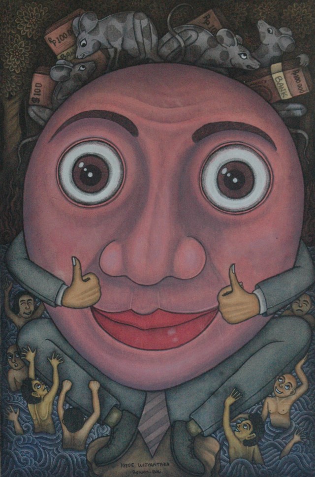 Widyantara, I Gede - Corruptor Mask, 60 x 40 cm, Acrylic on Canvas, 2016