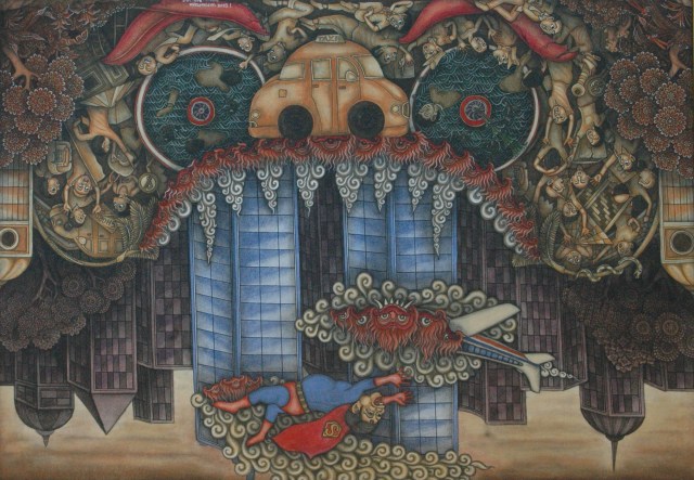 Widyantara, I Gede - Late Hero, 115 x 81 cm, Acrylic on Canvas, 2015