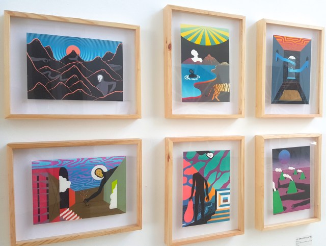 Agung Prabowo - Seven colors linocut print on washi paper, 2017. Jogja Editions Print Fair, Sangkring Art Project. Image R. Horstman