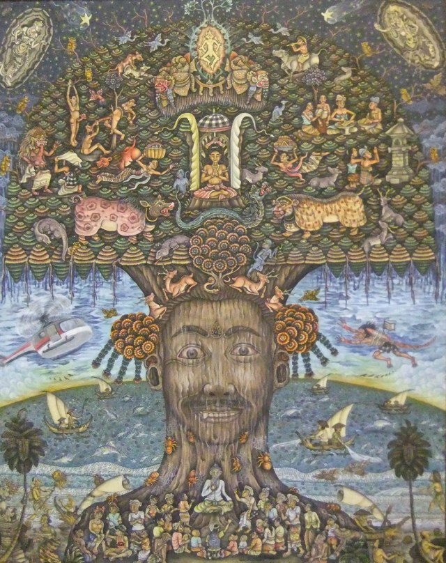 "Pohon Kehidupan" Wayan Aris Sasmanta, 2015, Image R. Horstman Acrylic on Canvas, 90x115cm.