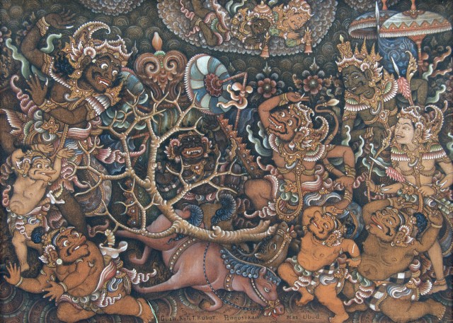Gusti Ketut Kobot."Scene from Ramayana Story" 50x70cm