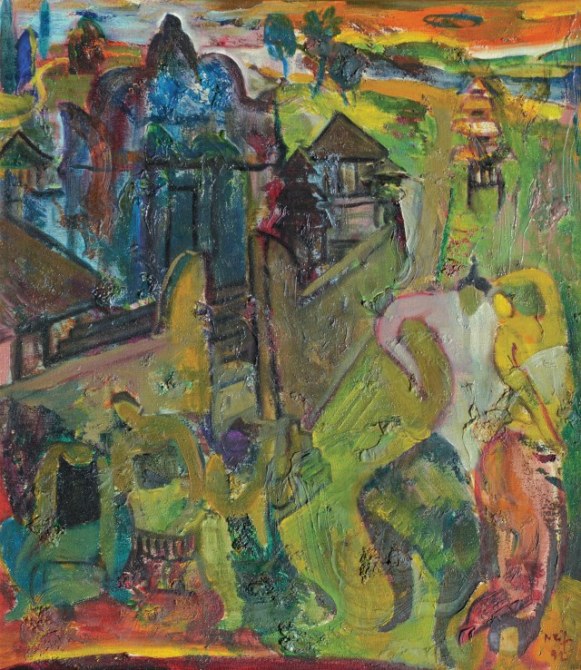 Lot 532 Arifein Neif "Balinese Temple" 1992 Image courtesy of Larasati