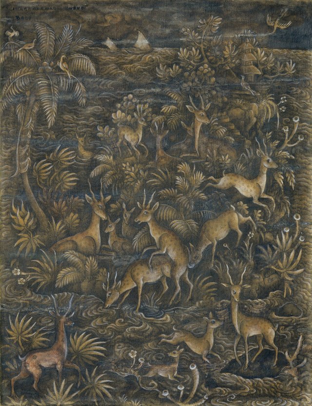 Lot 579 Ida Bagus Made Poleng "Kawanan Rusa" Image courtesy of Larasati