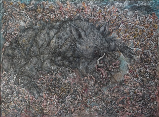 2018-033-D-ARI WINATA I NYOMAN-MENAGKAP RAJA BABI-150 X 200 CM