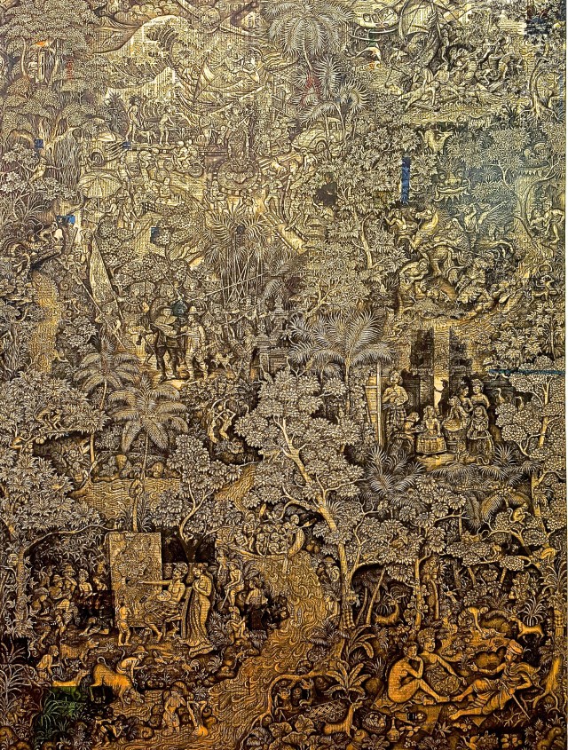 7 Magnficent Masterpieces #1, 2011, 200x150cm Newspaper Collage chinese ink on canvas