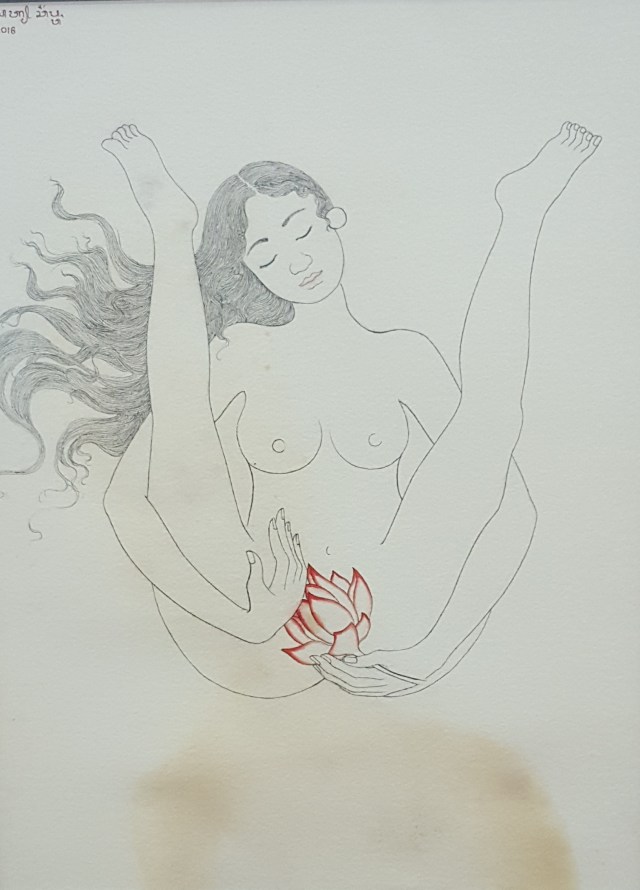 Satya Cipta "Fragrance" 2018, chinese ink &amp; kencu on paper Image Richard Horstman