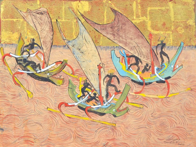 Donald Friend "Outriggers Bali"