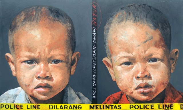 Lot 637 "Dilarang Melintas #1" - Agung Mangu Putra Image Courtesy of Larasati