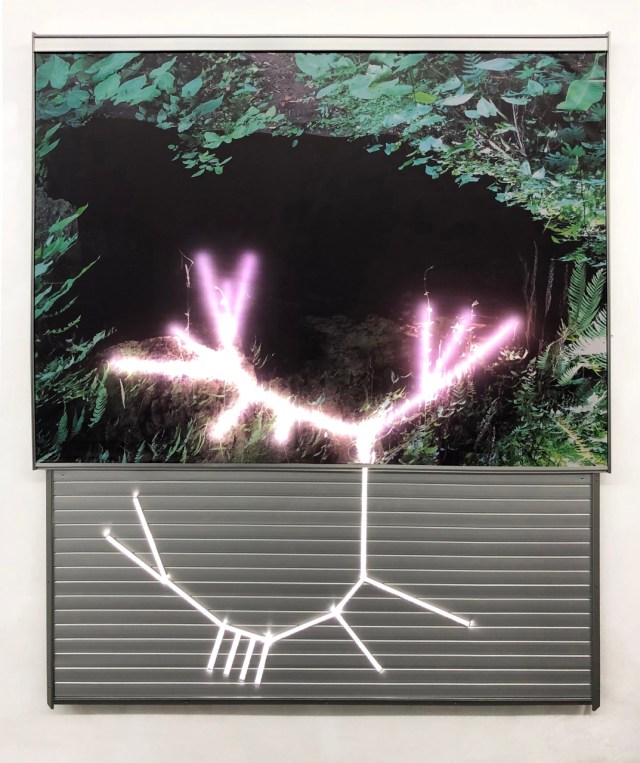 "Lumina Clorofilliana", 2019 Filippo Sciascia. Lacqured Photo Aluminium And Led Light. Image coutesy of Yeo Workshop