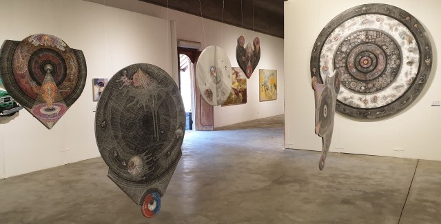 Gugusan Energi Alam Batin 7.3.10.019 :: 2019 - Putu Wirantawan exhibited at Bentara Budaya Bali. Image Richard Horstman