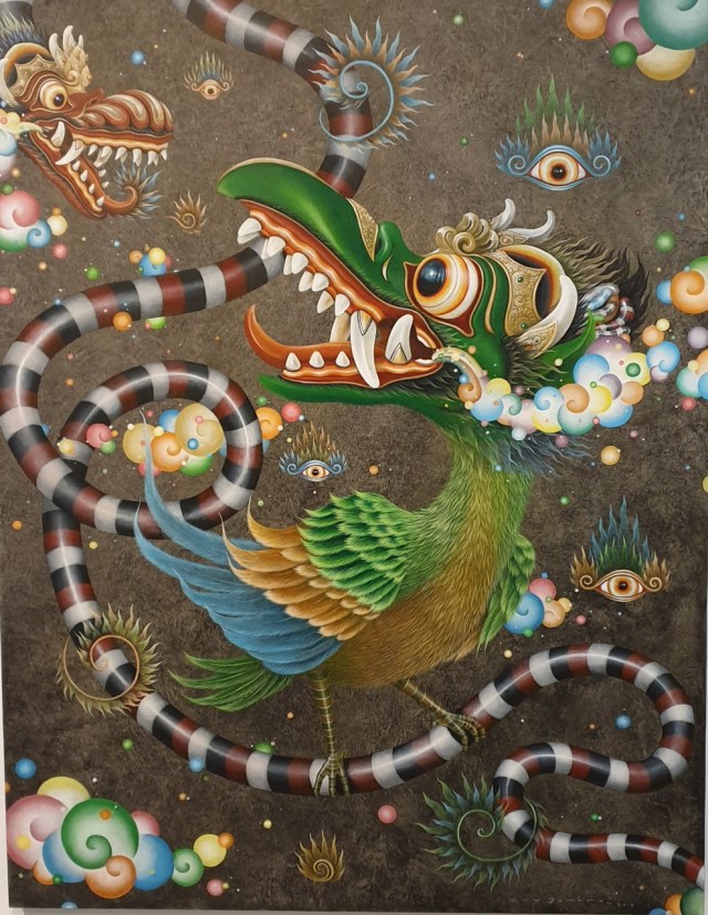 "Pertarungan" 2019 - Putu Edy Asmara. Exhibited at Neka Art Museum Image Richard Horstman