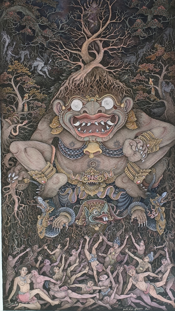 'Gempa Bumi' 2015 Putu Adi Acrylic &amp; ink on Paper, 33 x 18.5 cm Image Richard Horstman