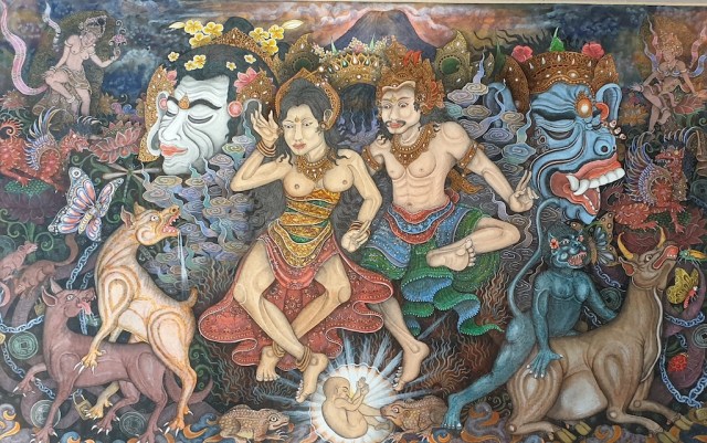 'Kang Cing Wi' 2016 Putu Adi 29 x 46 cm, Chinese ink and acrylic paint on paper. Image Richard Horstman